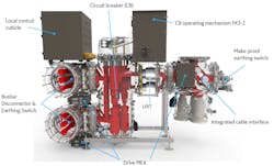Typical GIS switchgear with integrated LPIT. Typical GIS switchgear with integrated LPIT.