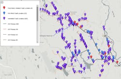 Outage Events Prior to Work Completion. The symbology identifies those that are spatially related to where work was eventually completed, and those that were not related to the work scope. Outage Events Prior to Work Completion. The symbology identifies those that are spatially related to where work was eventually completed, and those that were not related to the work scope.