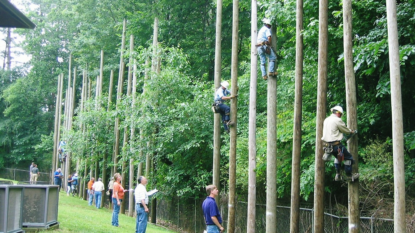 Every five years, Lonza Wood Protection's research center in Conley, Georgia, hosts a climbing trial, now called the 30-year Climb, so named because the poles the participants climbed were treated with added oil emulsion and exposed to the elements for 30 years.