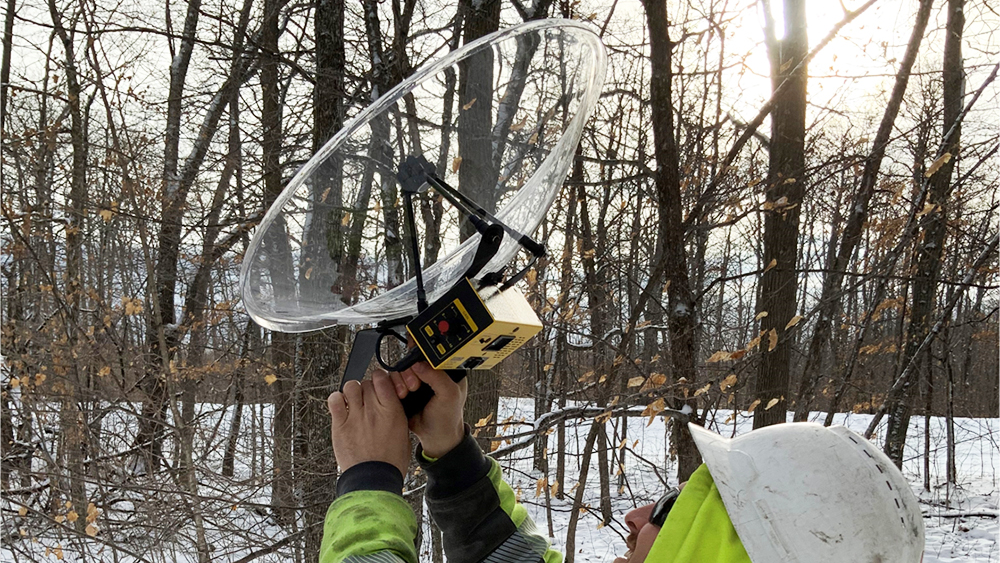 LREC lineworker performs field location after technology assessments.