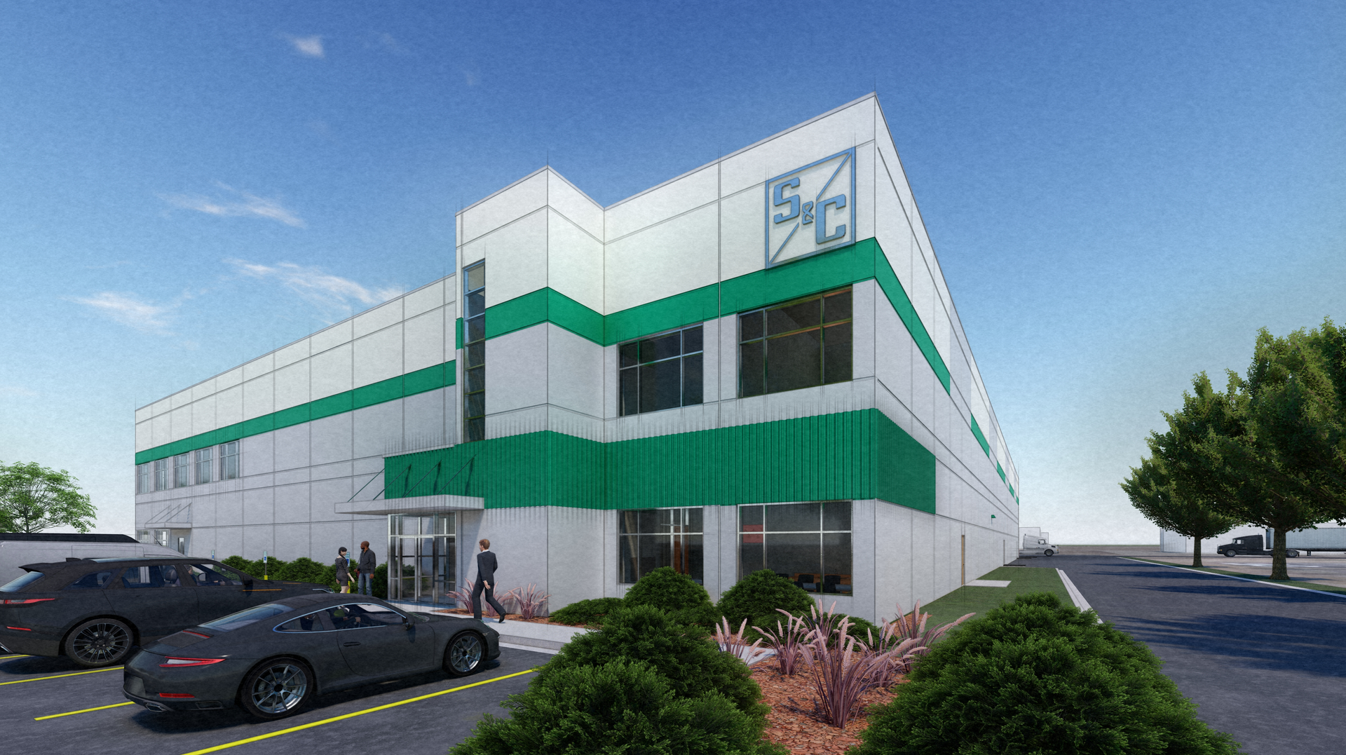 Rendering of S&C's new manufacturing facility, located in Franklin, Wisconsin.