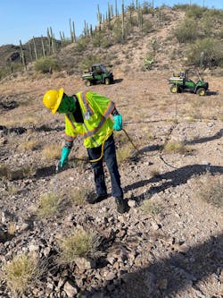 Herbicide is used as a cut-stump treatment to kill receptive incompatible plants as well as a best management practices follow-up low-cost treatment to hold the ROW during the maintenance cycle. Herbicide is used as a cut-stump treatment to kill receptive incompatible plants as well as a best management practices follow-up low-cost treatment to hold the ROW during the maintenance cycle.
