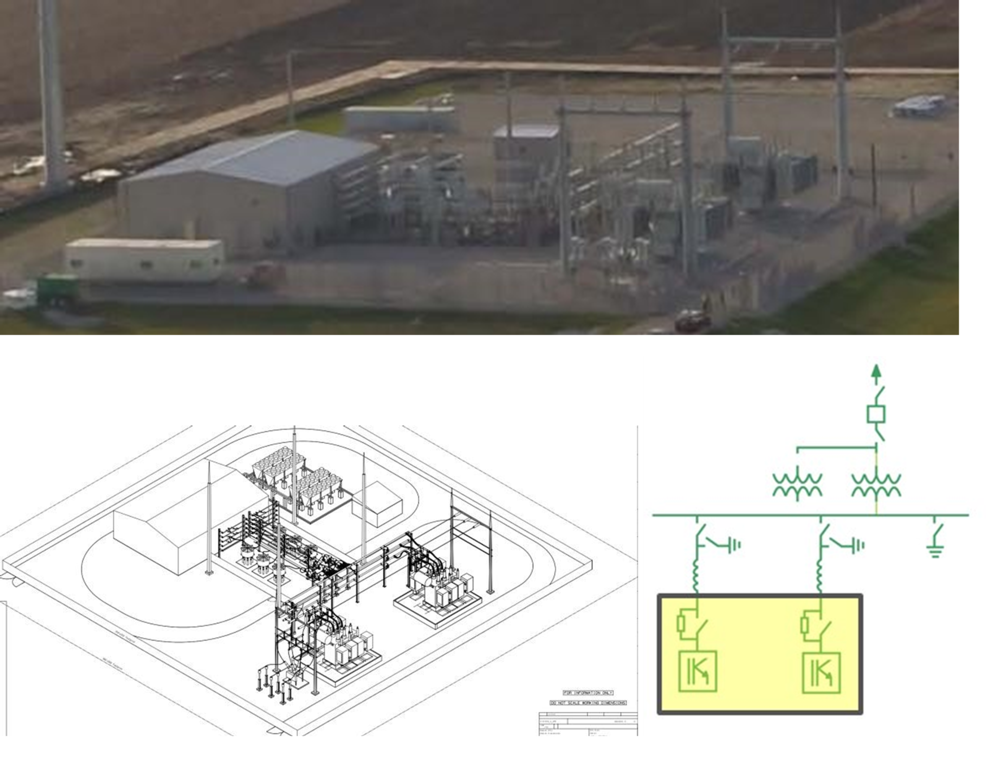 Figure 1. STATCOM site footprint, currently in final phase of construction prior to its testing and commissioning.