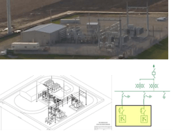 Figure 1. STATCOM site footprint, currently in final phase of construction prior to its testing and commissioning. Figure 1. STATCOM site footprint, currently in final phase of construction prior to its testing and commissioning.