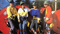Five women were hired in 1988, and one quit before the end of the six-month period, leaving Ruch and three other lineworkers—Linda Monroe, Laurie Walsh and Janette Smit. Five women were hired in 1988, and one quit before the end of the six-month period, leaving Ruch and three other lineworkers—Linda Monroe, Laurie Walsh and Janette Smit.
