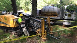 Extensive use of directional drilling equipment helped to accelerate the effort to replace aging overhead lines with underground circuits. Extensive use of directional drilling equipment helped to accelerate the effort to replace aging overhead lines with underground circuits.