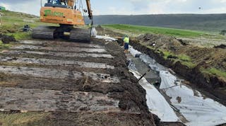 Cable works underway in Shetland.