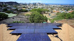 Rooftop solar photovoltaic arrays in Honolulu