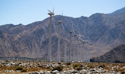 Wind turbines at Palm Springs, California Wind turbines at Palm Springs, California