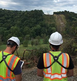Drones give the team a much closer view of storm damage more quickly than traditional methods. Drones give the team a much closer view of storm damage more quickly than traditional methods.