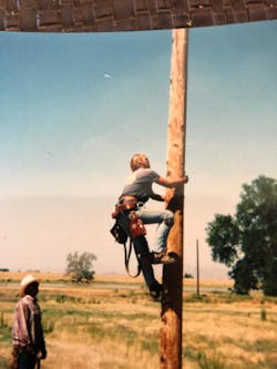 At the age of 30, she started out as a groundman, mostly due to the fact that her dad steered her away from the trade. Once she got through the program, however, and her dad was very proud of her success. At the age of 30, she started out as a groundman, mostly due to the fact that her dad steered her away from the trade. Once she got through the program, however, and her dad was very proud of her success.