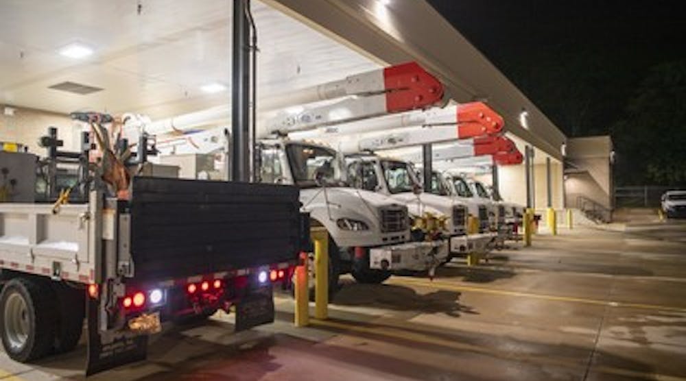 A convoy of Georgia Power Trucks and personnel left to assist with Hurricane Henri in Connecticut at 6 a.m. Sunday.