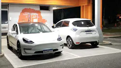 Vehicle recharging at COPEL’s headquarters Curtitiba.