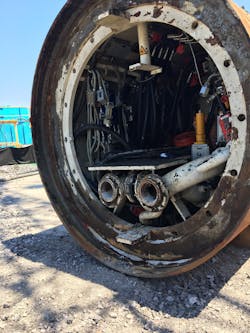 A boring machine. A boring machine.