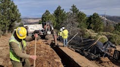 SDG&amp;E crews trenched parts of transmission line along Lookout Road in Rancho Cuyamaca State Park.