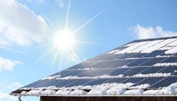 Snow on PV modules can cause significant forecast errors.