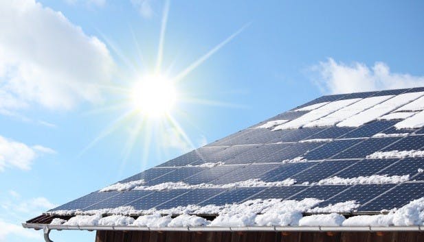 Snow on PV modules can cause significant forecast errors.