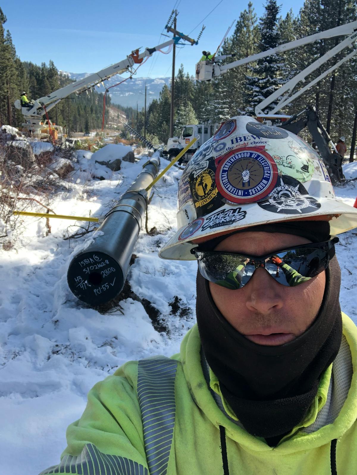 As part of his training through the International Brotherhood of Electrical Workers (IBEW), Joe Robertson has dead ended wire, installed marker balls and dampeners and changed out insulators.