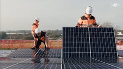 Jersey Electricity has installed solar arrays on the Island of Jersey in the English Channel including on a roof of Jersey Dairy. Jersey Electricity has installed solar arrays on the Island of Jersey in the English Channel including on a roof of Jersey Dairy.