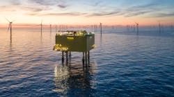 Offshore HVDC converter station and wind farm. Offshore HVDC converter station and wind farm.