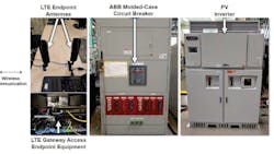 Images of laboratory experimental test bed for evaluating private LTE communications. Images of laboratory experimental test bed for evaluating private LTE communications.