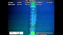 Field rigid joint installed at 485 m (1591 ft) on Crete-Peloponnese Interconnector. Field rigid joint installed at 485 m (1591 ft) on Crete-Peloponnese Interconnector.