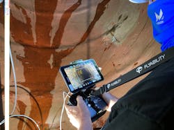 SRP first tested drones at its power plants, and now uses underwater drones to perform inspections on hydropower facilities, like this penstock. Courtesy of SRP. SRP first tested drones at its power plants, and now uses underwater drones to perform inspections on hydropower facilities, like this penstock. Courtesy of SRP.