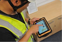 SSEN employee using iHawk table to access work orders. SSEN employee using iHawk table to access work orders.