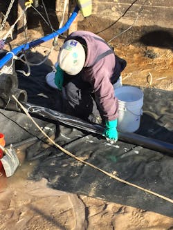 Cable installation went smoothly, due in part to liberal application of lubricant. Cable installation went smoothly, due in part to liberal application of lubricant.