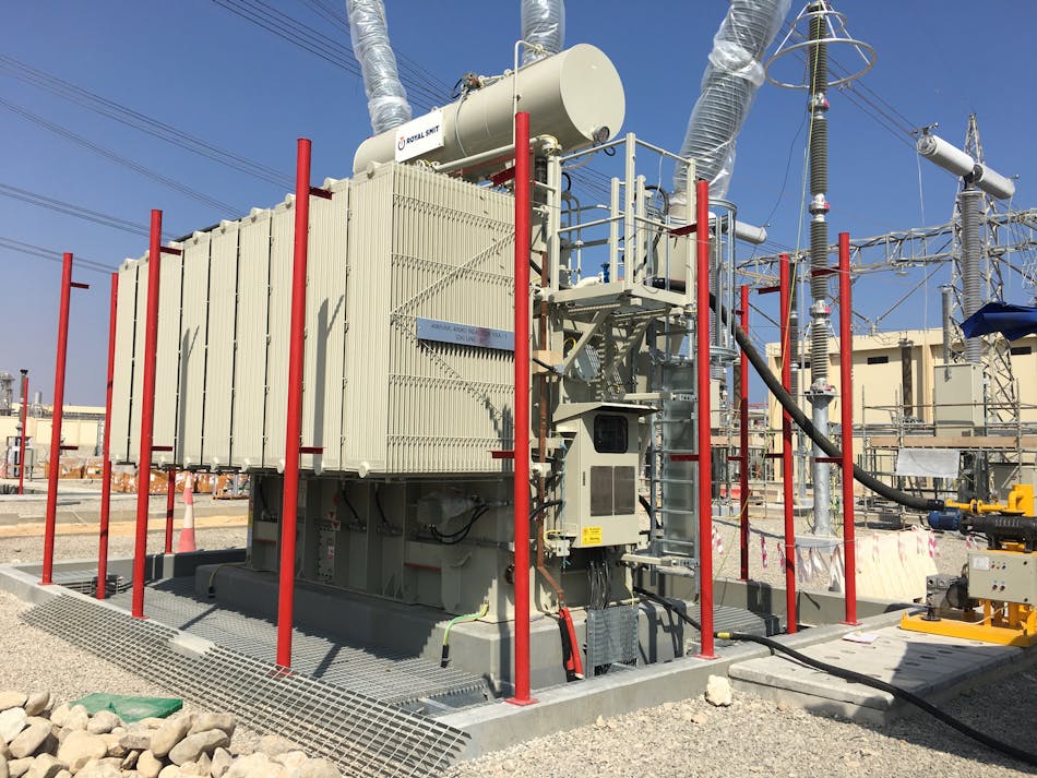 40 MVAr Shunt Reactor installed at the New Izki Grid Substation.
