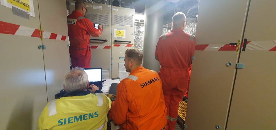 Commissioning of the converter-battery systems for the West Mira drilling rig.
