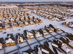 Round Rock north of Austin, Texas after a foot of snow fell during Winter Storm Uri. During the storm, many people were out of power for four days, with freezing temperatures persisting for six days. Round Rock north of Austin, Texas after a foot of snow fell during Winter Storm Uri. During the storm, many people were out of power for four days, with freezing temperatures persisting for six days.