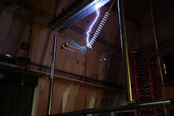 420-kV insulators subjected to laboratory impulse voltage tests. 420-kV insulators subjected to laboratory impulse voltage tests.