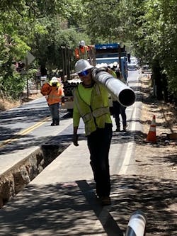 Schedule 40 PVC conduit encased four 12-kV circuits in open trench. Now that the lines serving those customers are underground, the risk of a fire from vegetation contact with overhead conductors has been mitigated and the customers have not been impacted recently by PSPS events. Schedule 40 PVC conduit encased four 12-kV circuits in open trench. Now that the lines serving those customers are underground, the risk of a fire from vegetation contact with overhead conductors has been mitigated and the customers have not been impacted recently by PSPS events.