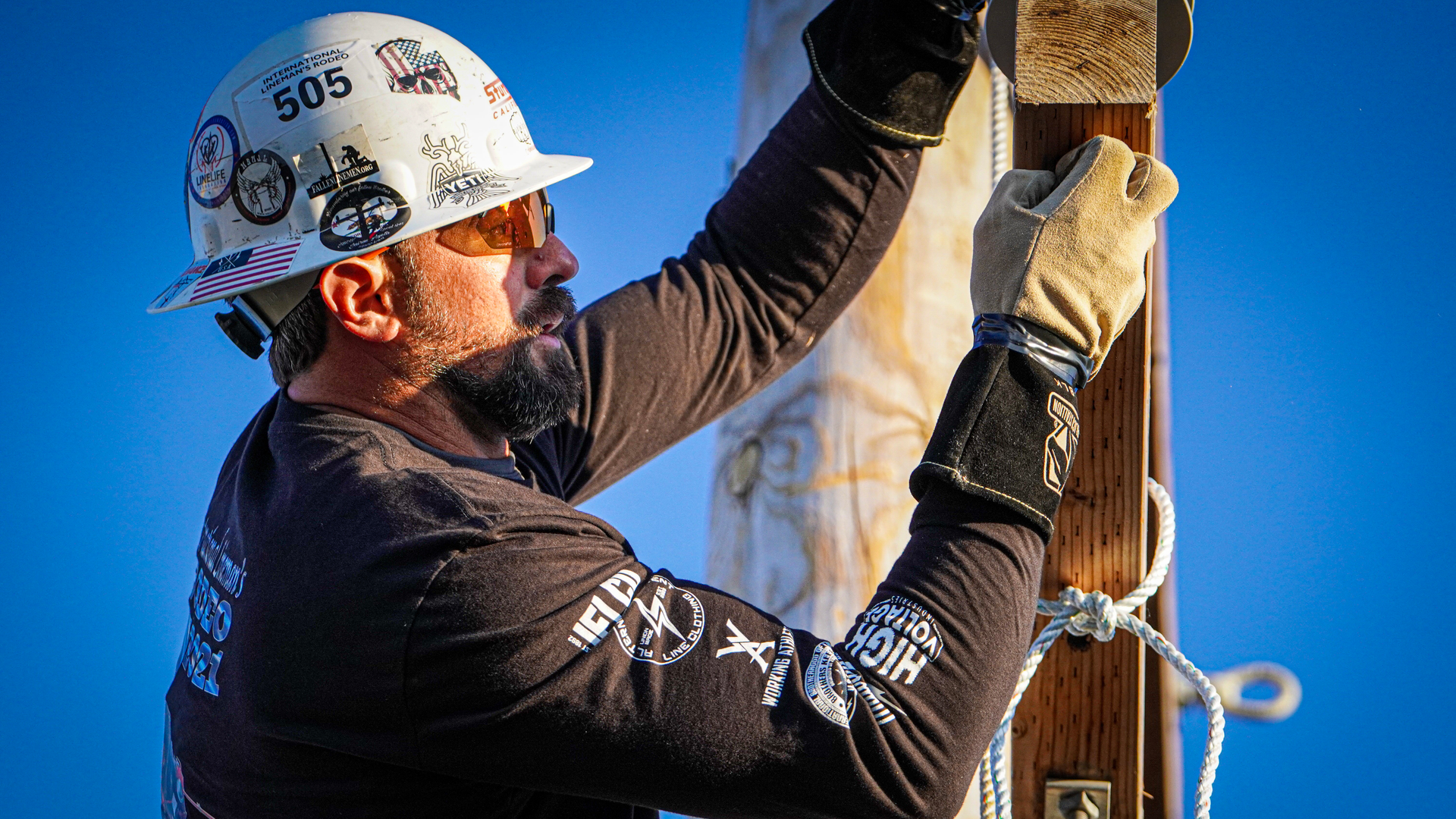 With a father in the industry, Daniel Jameson grew up around Lineman&rsquo;s Rodeos and is now competing in them.
