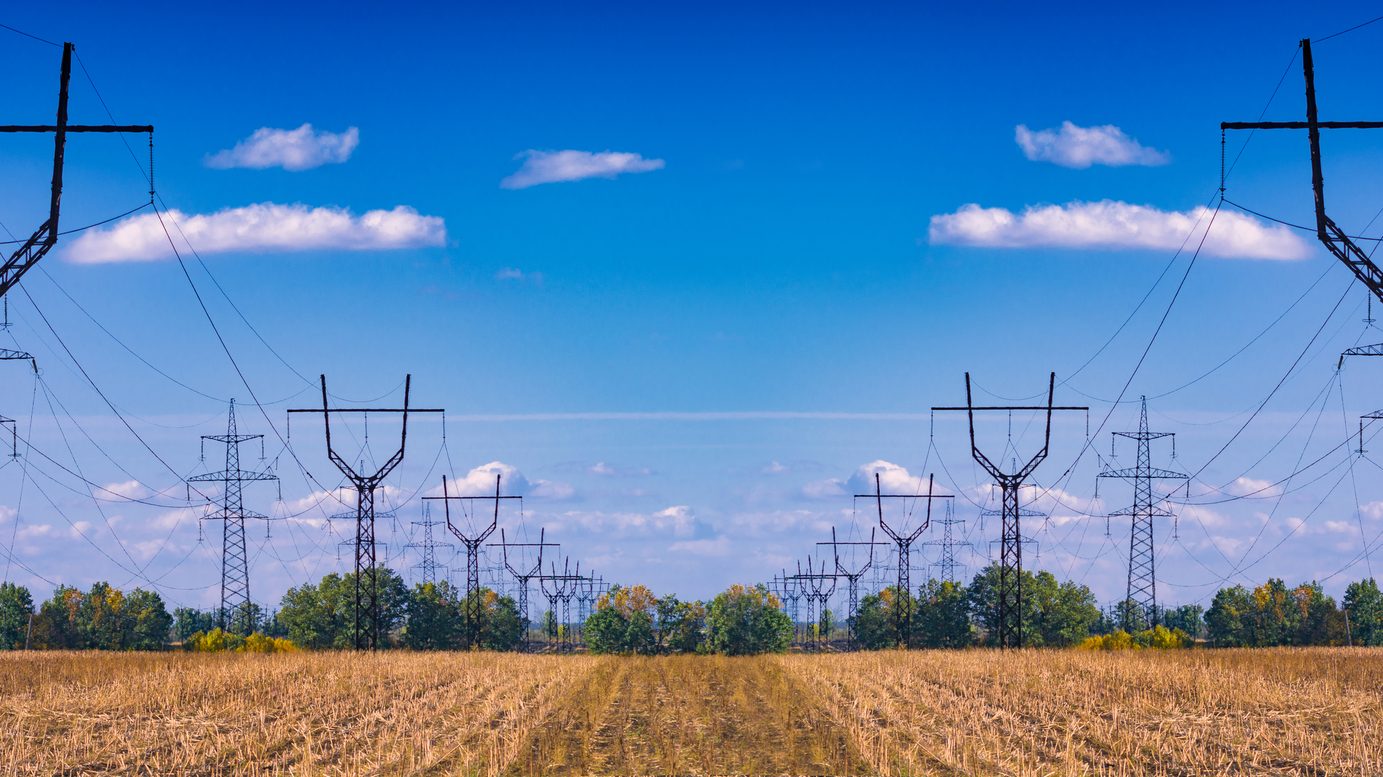Transmission lines in the Donbass region of Ukraine