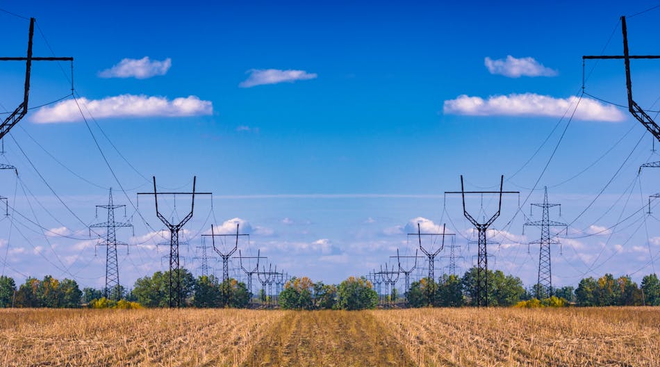 Transmission lines in the Donbass region of Ukraine