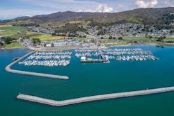 A view of Half Moon Bay, California, which is a high fire risk area due to recent droughts. A view of Half Moon Bay, California, which is a high fire risk area due to recent droughts.