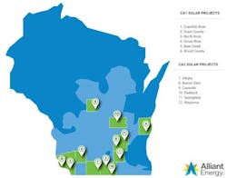 With 12 proposed solar projects totaling nearly 1,100 MW, Alliant Energy is poised to become the largest owner-operator of solar in Wisconsin. With 12 proposed solar projects totaling nearly 1,100 MW, Alliant Energy is poised to become the largest owner-operator of solar in Wisconsin.