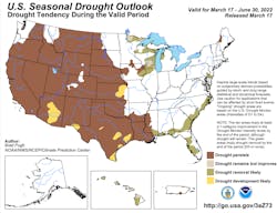 Drought outlook map. Drought outlook map.