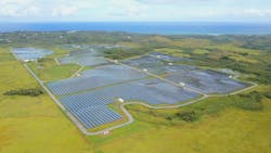 In addition to petroleum-based power plants, Guam has a 25-MW photovoltaic farm. In addition to petroleum-based power plants, Guam has a 25-MW photovoltaic farm.