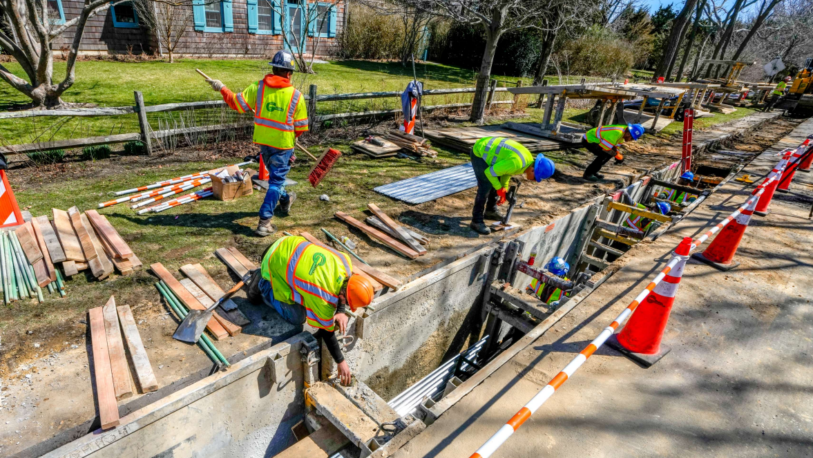 Construction is underway on South Fork Wind, one of the three contracted projects that are part of an Eversource-&Oslash;rsted joint venture.