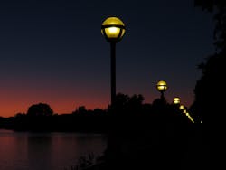 Twilight view across the lake at Lac-Mégantic, Québec. Twilight view across the lake at Lac-Mégantic, Québec.