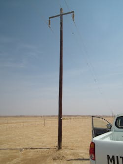Structure in salt pan where spark gap performed well. Structure in salt pan where spark gap performed well.