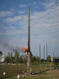 Ackerman Fire test setup. Courtesy of SCE. Ackerman Fire test setup. Courtesy of SCE.