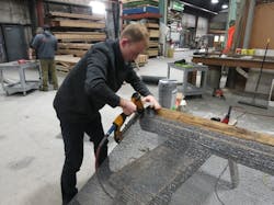 Installation of the Genics Fire Mesh. Courtesy of SCE. Installation of the Genics Fire Mesh. Courtesy of SCE.