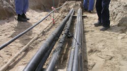 Example of a faulty MW underground cable. Example of a faulty MW underground cable.