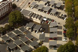 A solar powered parking lot in downtown Atlanta, the largest metro area in Georgia Power’s service territory. A solar powered parking lot in downtown Atlanta, the largest metro area in Georgia Power’s service territory.