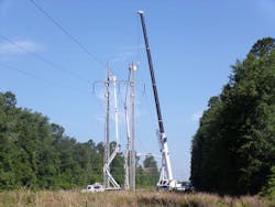 After reviewing transmission line performance data from around the state, Georgia Power targeted those most in need of work. Based on their condition, overhead lines and structures are being replaced as well as transmission elements nearing their life cycles according to industry standards. Photo by Georgia Power.