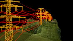 Transmission Line Digital Twin. Courtesy Hitachi Energy. Transmission Line Digital Twin. Courtesy Hitachi Energy.